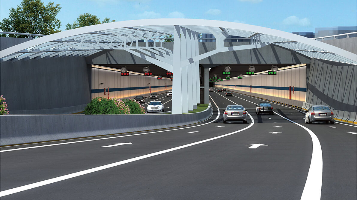 襄阳市东西轴线鱼梁洲段隧道